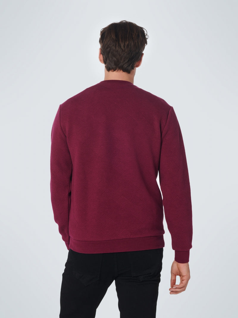 Sweater Crewneck Double Layer Jacquard | Cassis