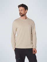 T-Shirt Long Sleeve Crewneck Slub | Sand
