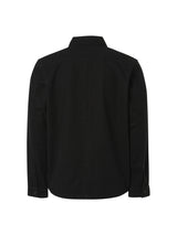 Overshirt Button Closure Stretch Responsible Choice Cotton | Black