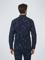 Shirt Stretch Allover Printed | Carbon Blue