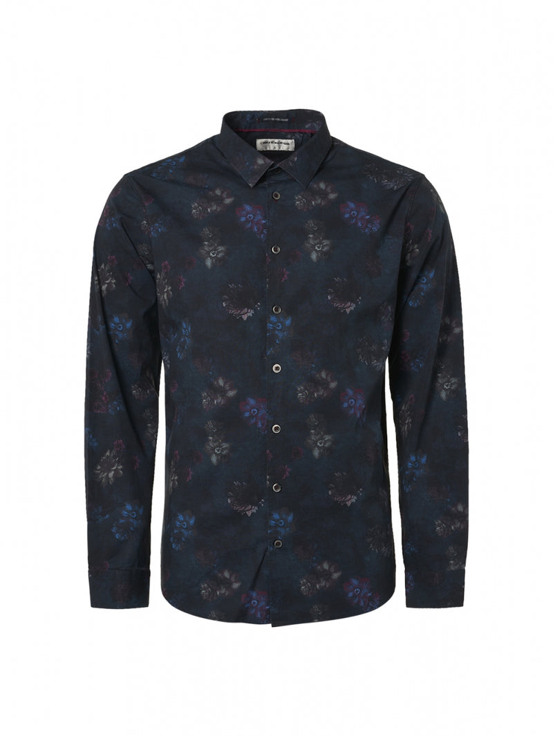 Shirt Stretch Allover Printed | Carbon Blue