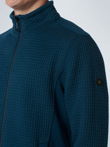 Sweater Full Zipper Jacquard | Carbon Blue