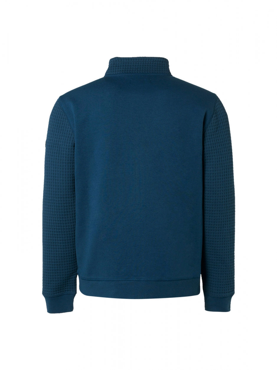Sweater Full Zipper Jacquard | Carbon Blue
