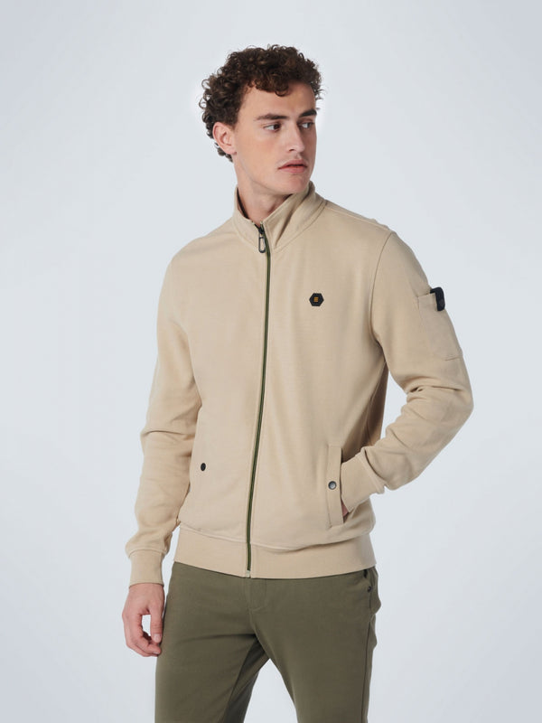 Sweater Full Zipper Twill Jacquard | Sand