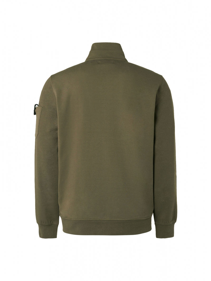 Sweater Full Zipper Twill Jacquard | Army