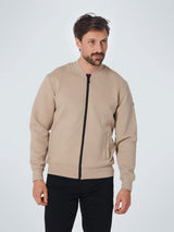 Sweater Full Zipper Double Layer Jacquard | Sand