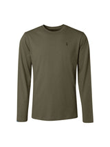 T-Shirt Long Sleeve Crewneck Slub | Army
