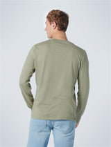 T-Shirt Long Sleeve Crewneck Slub | Smoke Green