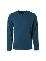 T-Shirt Long Sleeve Crewneck Slub | Carbon Blue