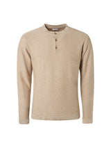 Pullover Granddad Garment Dyed With Linen | Sand
