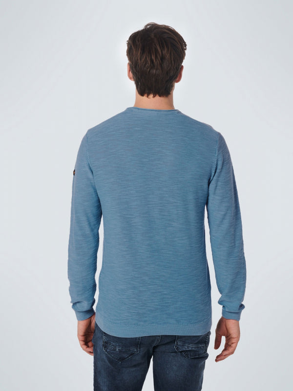 Pullover Crewneck Relief Garment Dyed + Stone Washed | Blue
