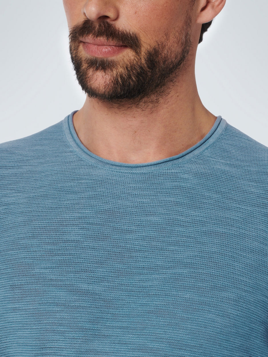 Pullover Crewneck Relief Garment Dyed + Stone Washed | Blue