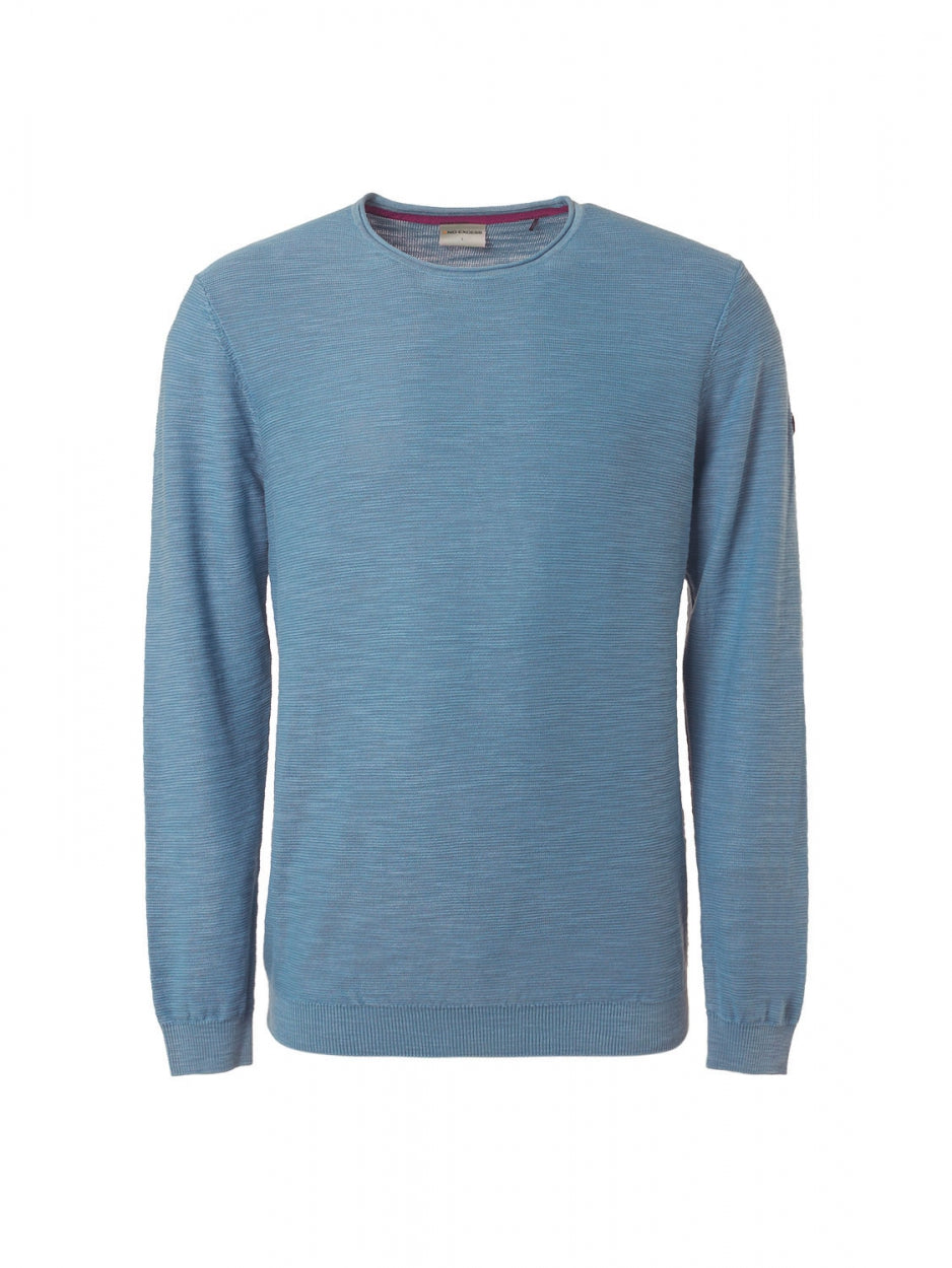 Pullover Crewneck Relief Garment Dyed + Stone Washed | Blue