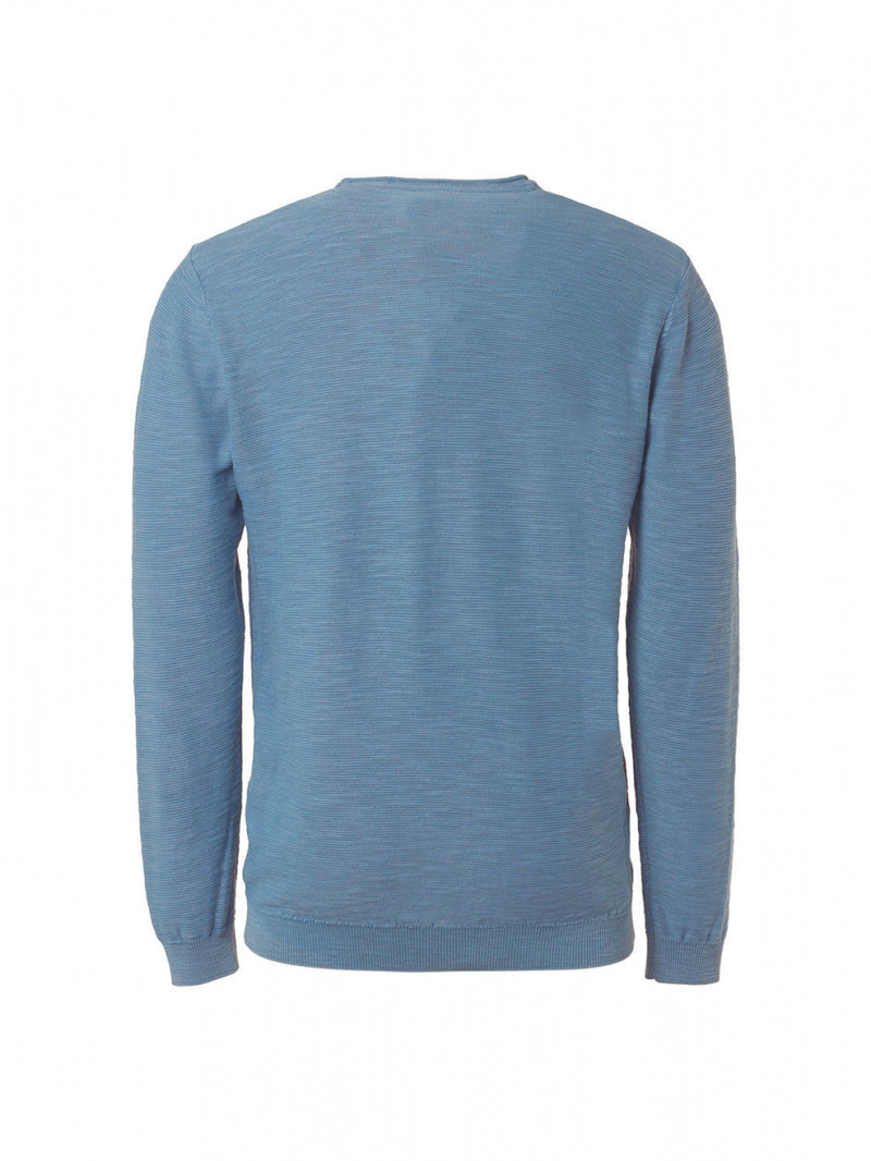 Pullover Crewneck Relief Garment Dyed + Stone Washed | Blue