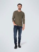 Pullover Crewneck Relief Garment Dyed + Stone Washed | Army