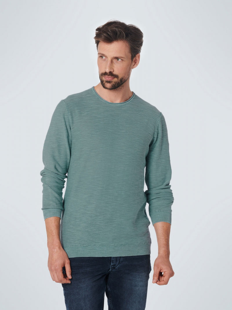 Pullover Crewneck Relief Garment Dyed + Stone Washed | Pacific