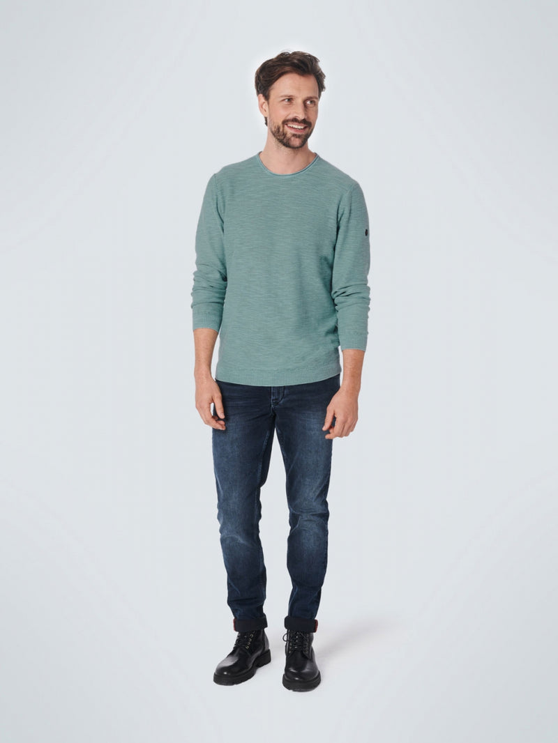 Pullover Crewneck Relief Garment Dyed + Stone Washed | Pacific