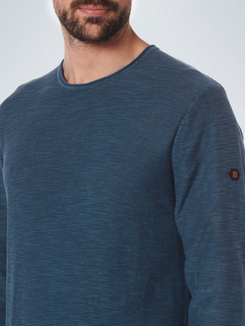 Pullover Crewneck Relief Garment Dyed + Stone Washed | Carbon Blue