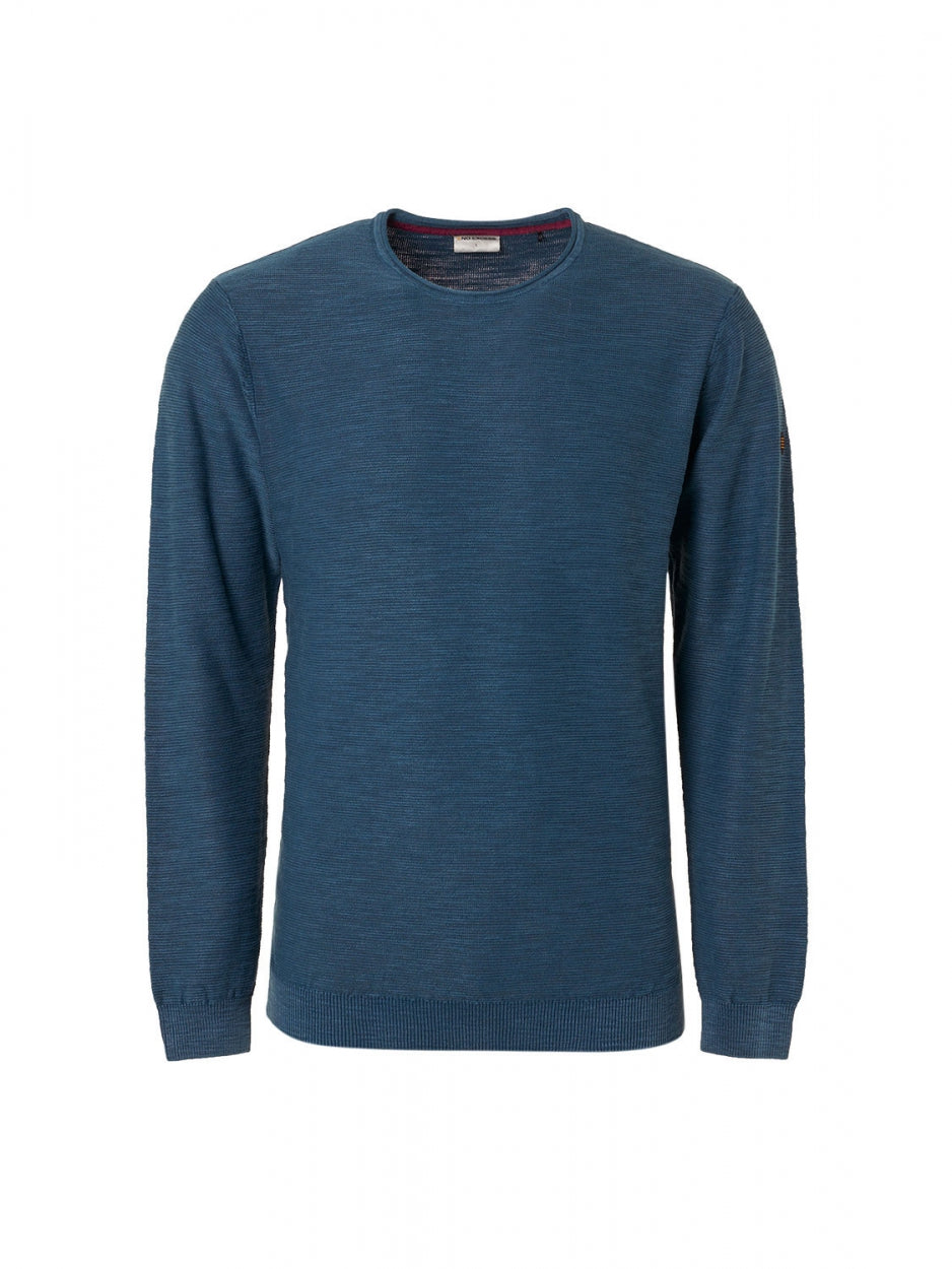 Pullover Crewneck Relief Garment Dyed + Stone Washed | Carbon Blue