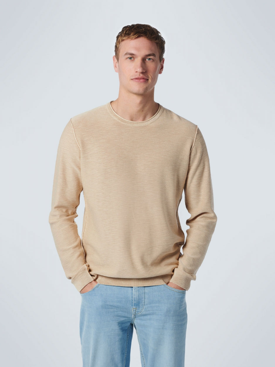 Pullover Crewneck Garment Dyed + Stone Washed | Sand