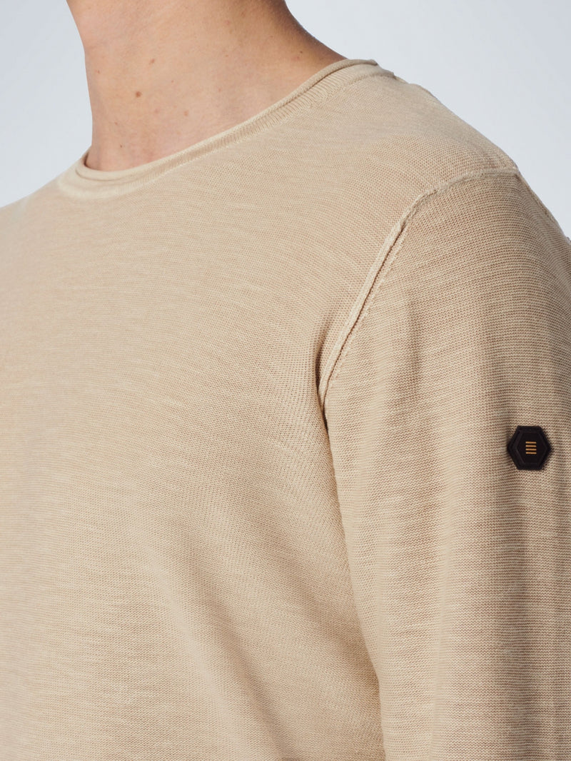 Pullover Crewneck Garment Dyed + Stone Washed | Sand