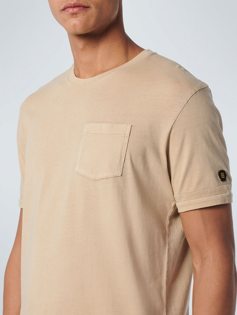T-Shirt Crewneck Garment Dyed Special Wash | Sand
