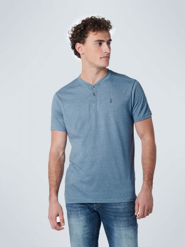 T-Shirt Granddad 2 Colour Melange | Blue