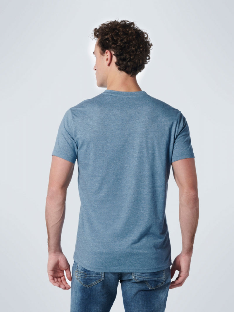 T-Shirt Granddad 2 Colour Melange | Blue