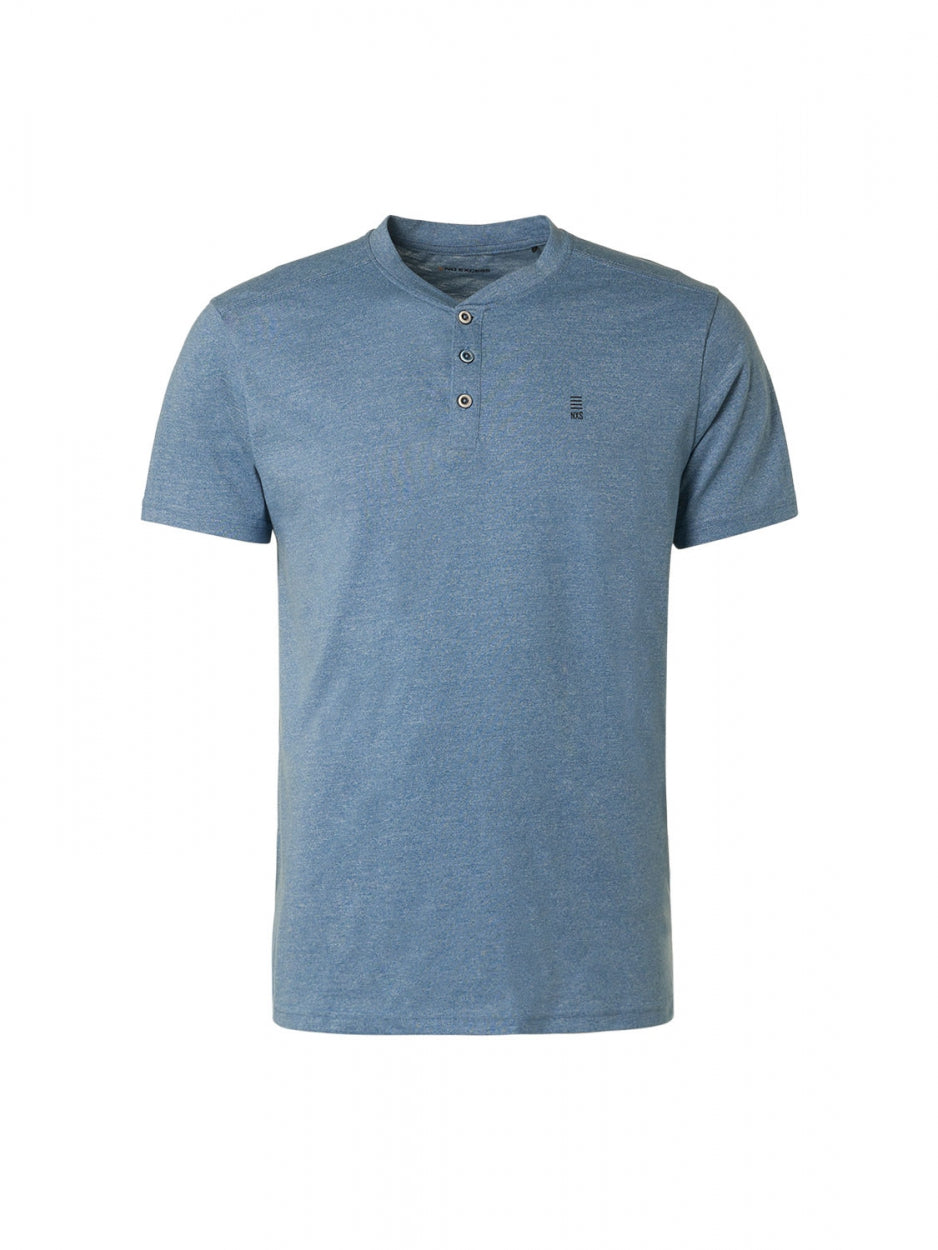 T-Shirt Granddad 2 Colour Melange | Blue