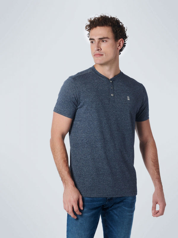 T-Shirt Granddad 2 Colour Melange | Carbon Blue