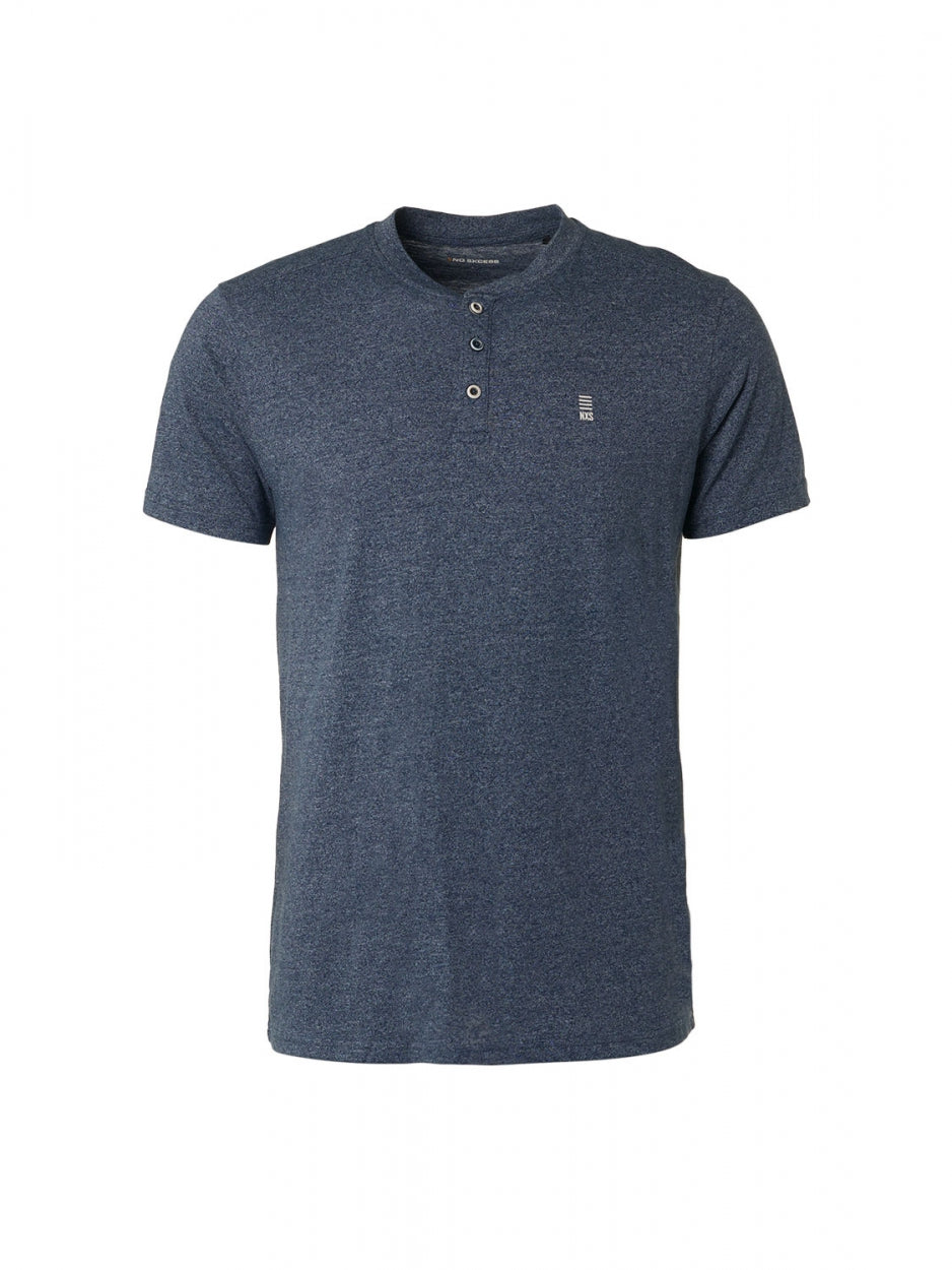 T-Shirt Granddad 2 Colour Melange | Carbon Blue