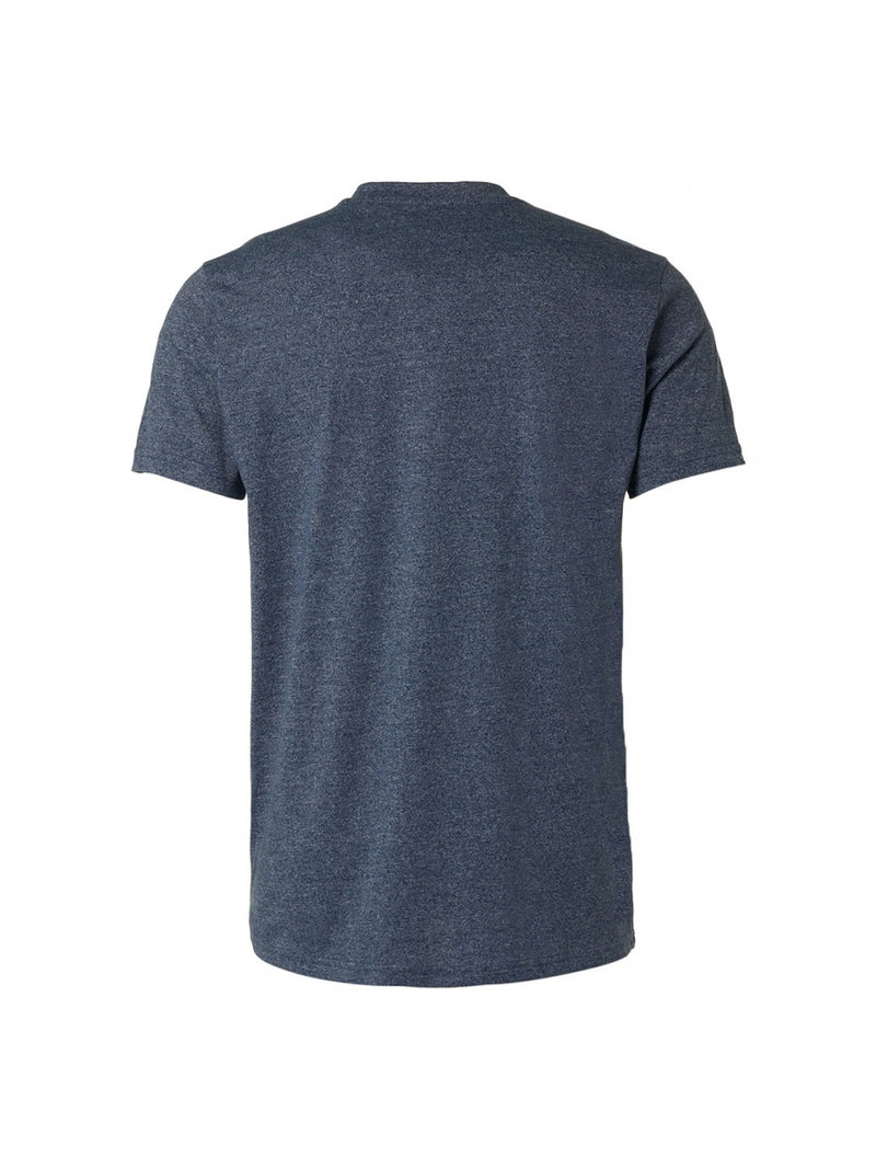 T-Shirt Granddad 2 Colour Melange | Carbon Blue
