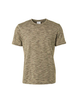 T-Shirt Crewneck Multi Coloured Yarn Dyed Melange | Smoke Green