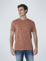 T-Shirt Crewneck Multi Coloured Yarn Dyed Melange | Papaya