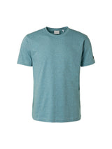 T-Shirt Crewneck 2 Coloured Stripes | Light Aqua