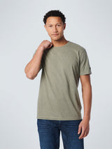 T-Shirt Crewneck 2 Coloured Stripes | Smoke Green
