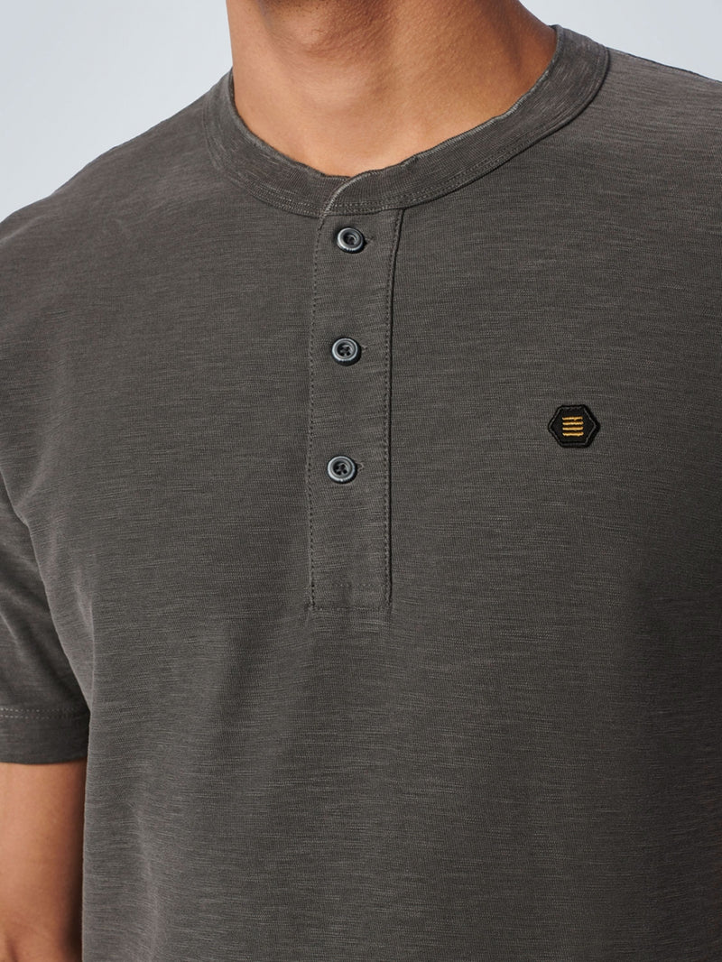 T-Shirt Granddad Garment Dyed | Black