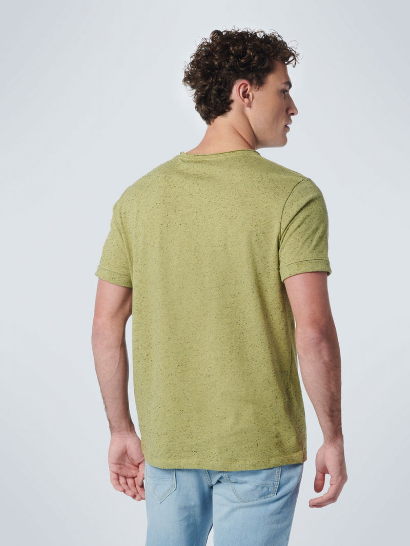 T-Shirt Crewneck Multi Coloured Melange | Light Green