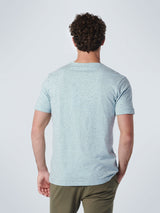 T-Shirt Crewneck Multi Coloured Melange | Light Aqua