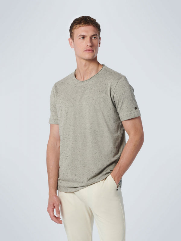 T-Shirt Crewneck Multi Coloured Melange | Smoke Green