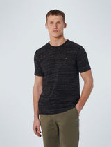 T-Shirt Crewneck Multi Coloured Melange | Black