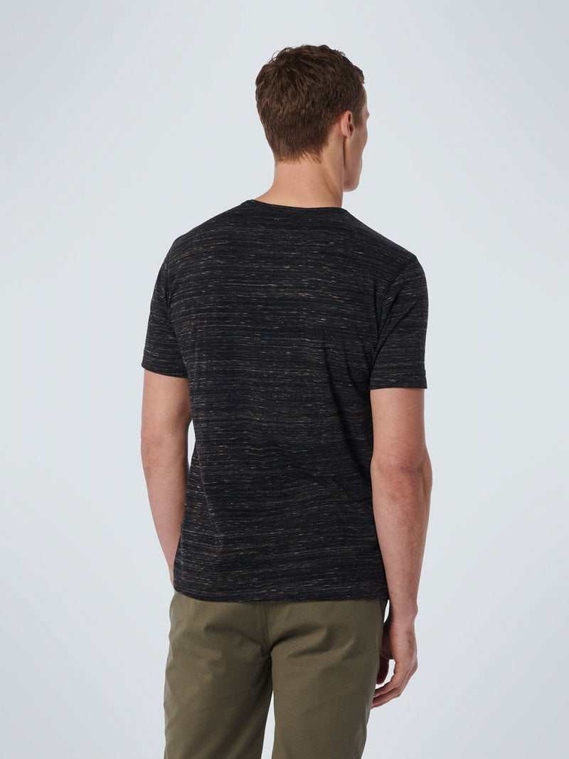 T-Shirt Crewneck Multi Coloured Melange | Black