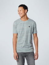 T-Shirt Crewneck Multi Coloured Melange | Light Aqua