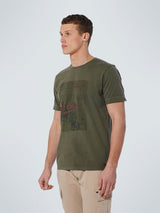 T-Shirt Crewneck Print Garment Dyed | Army