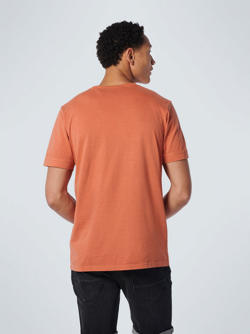 T-Shirt Crewneck Print Garment Dyed | Papaya
