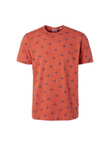 T-Shirt Crewneck Allover Printed Garment Dyed | Papaya