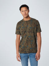 T-Shirt Crewneck Allover Printed Garment Dyed | Army