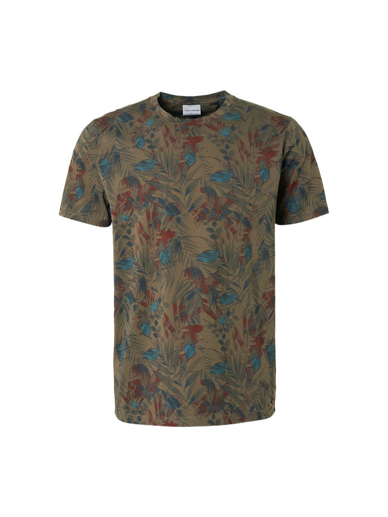 T-Shirt Crewneck Allover Printed Garment Dyed | Army