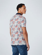 Polo Pique Allover Printed Stretch | Papaya
