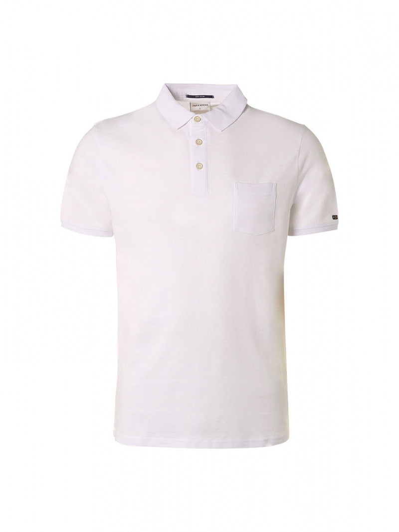 Polo Solid With Linen | White